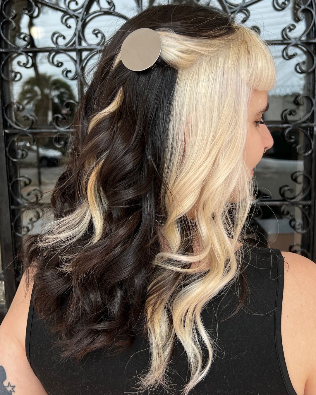 Corte com coloração split dye